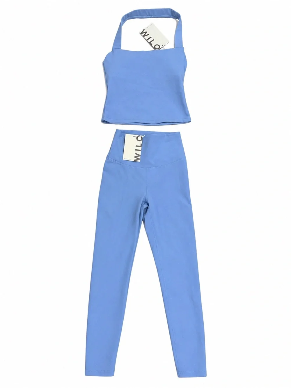WILLOW Sky Blue Women's Tank Top and Legging Set - Picture 1 of 7